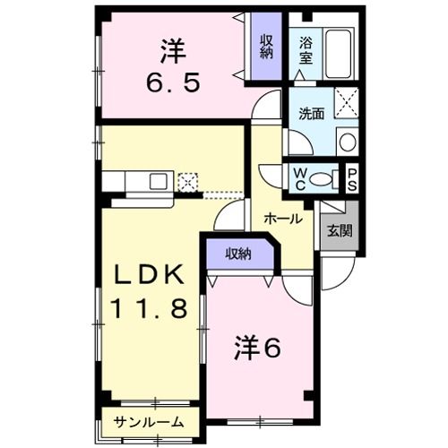 金沢市上安原のマンションの間取り