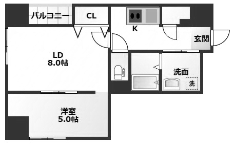 高崎市羅漢町のマンションの間取り