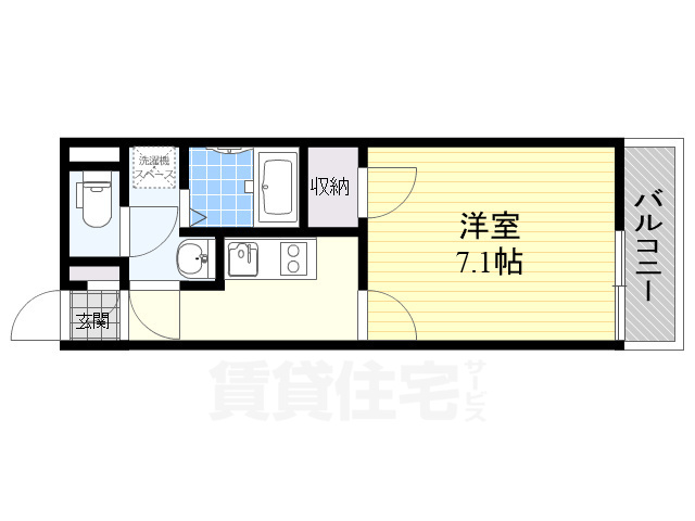 高槻市上牧北駅前町のマンションの間取り