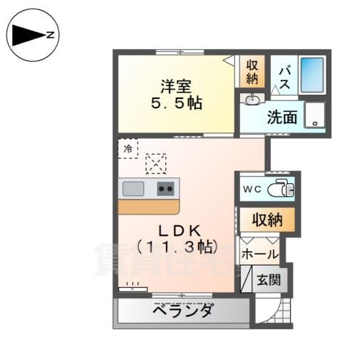 大阪市住吉区南住吉のアパートの間取り