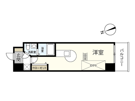 広島市中区鶴見町のマンションの間取り