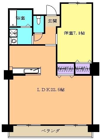 静岡県静岡市駿河区聖一色（マンション）の賃貸物件の間取り