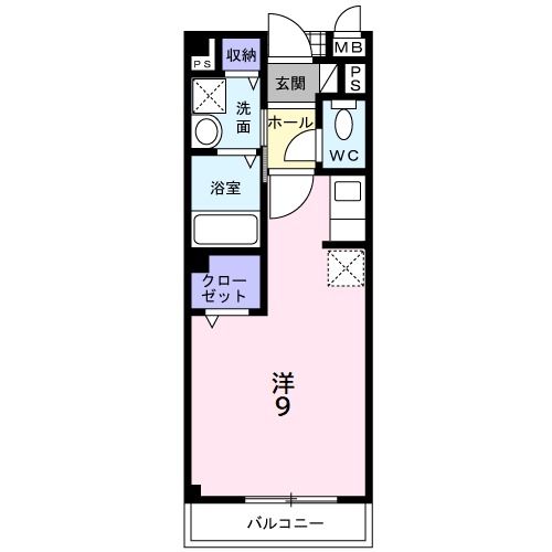 泉南市信達市場のアパートの間取り