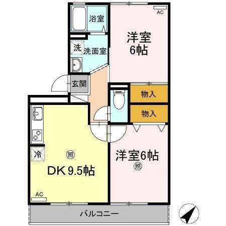 シャトレー西本IIの間取り
