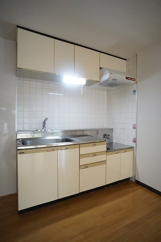 キッチン　キッチンには2口ガスコンロ置けます♪