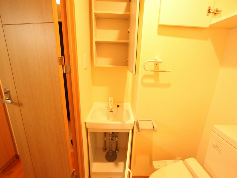 洗面設備　脱衣所　独立洗面台付　収納スペース有