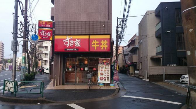 飲食店　すき家環七平和島店（飲食店）まで207m