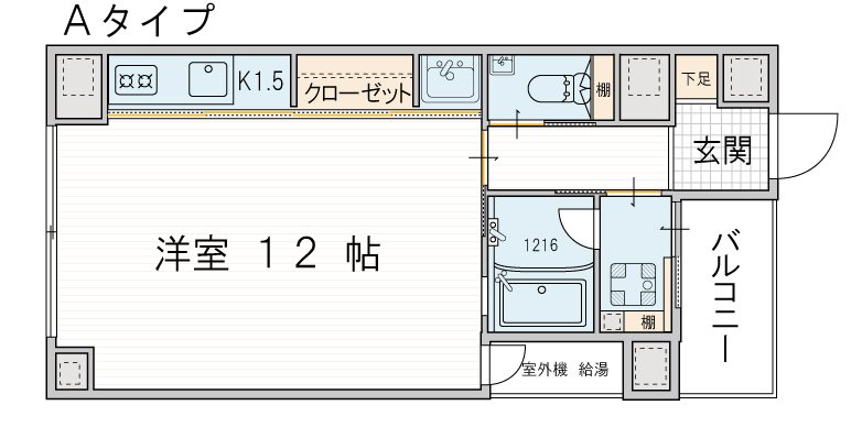 モートレイン土佐堀通の間取り写真