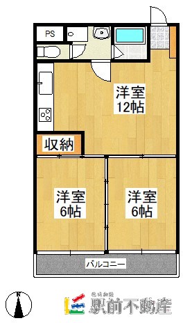 シーザーズパレス不知火の間取り写真
