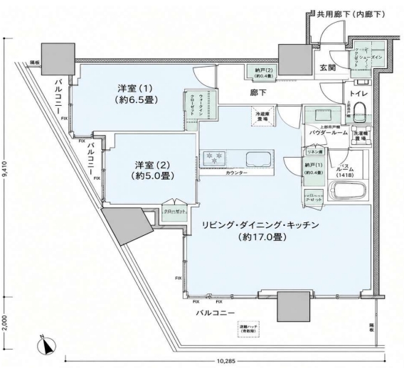 グランドシティタワー池袋の間取り写真
