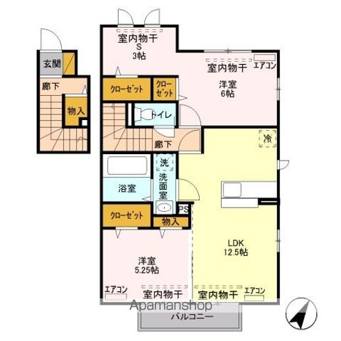 東武東上線 霞ケ関駅 徒歩5分 2階建 築17年の間取り写真