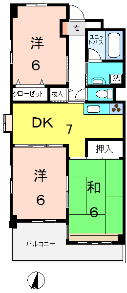 【プレミールアライの間取り】