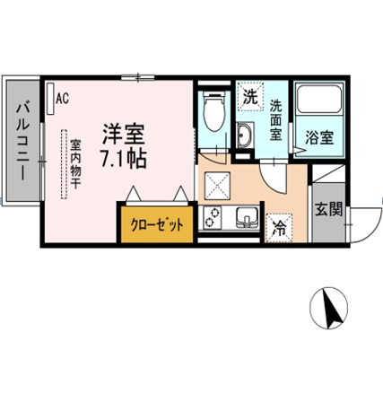 新潟市西区平島のアパートの間取り