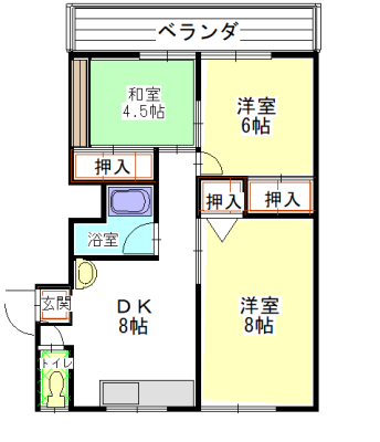 栖雅（せいが）アパートの間取り