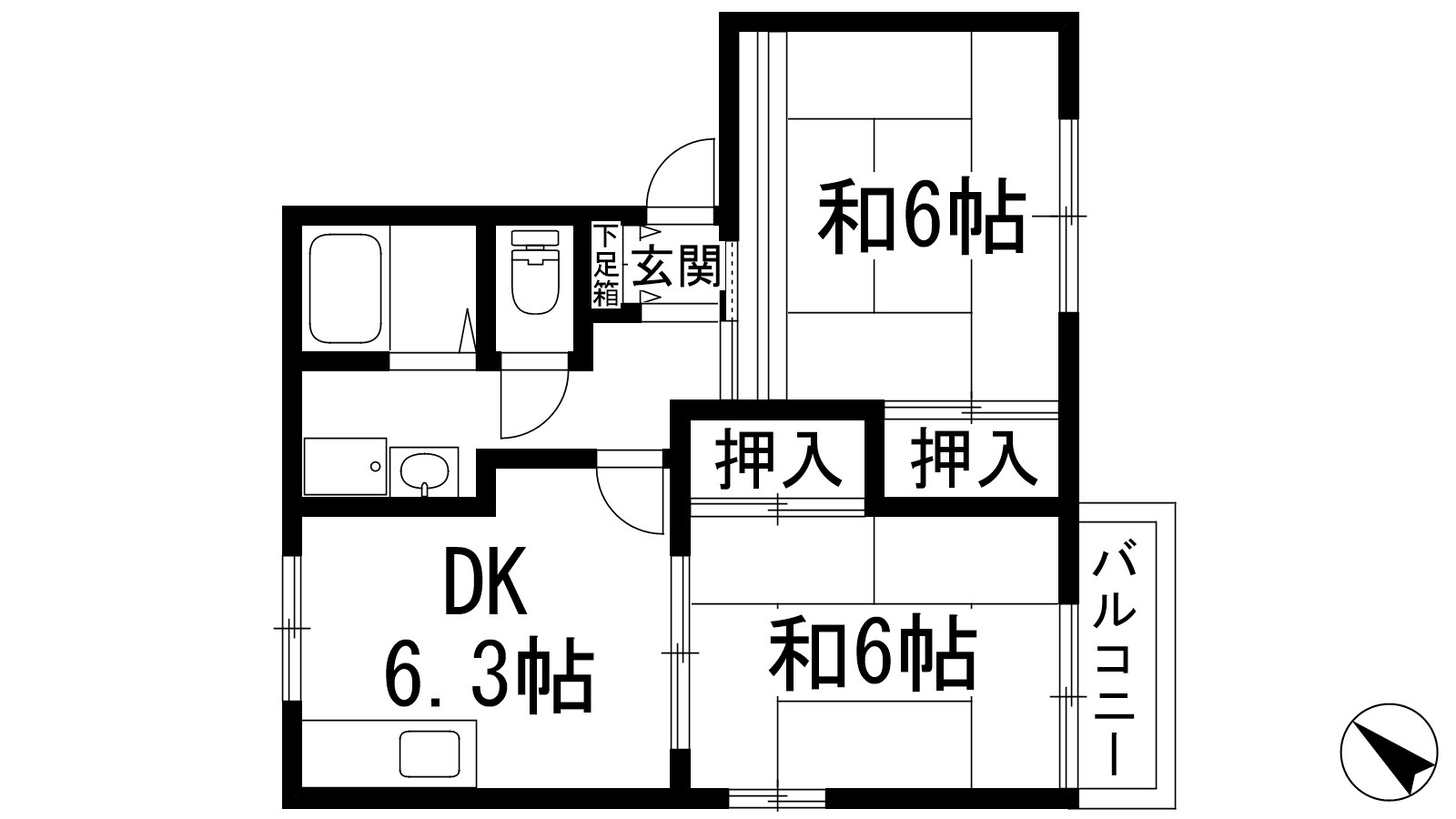 兵庫県宝塚市清荒神２（アパート）の賃貸物件の間取り