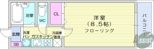 仙台市泉区泉中央のマンションの間取り