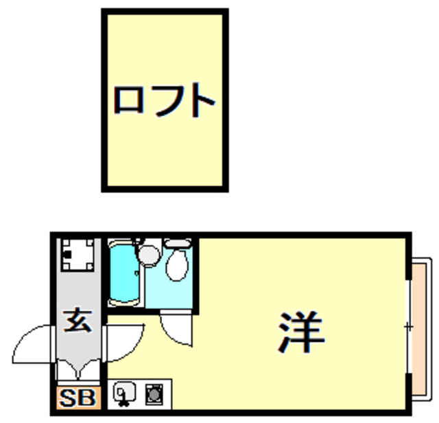 神戸市兵庫区会下山町のマンションの間取り