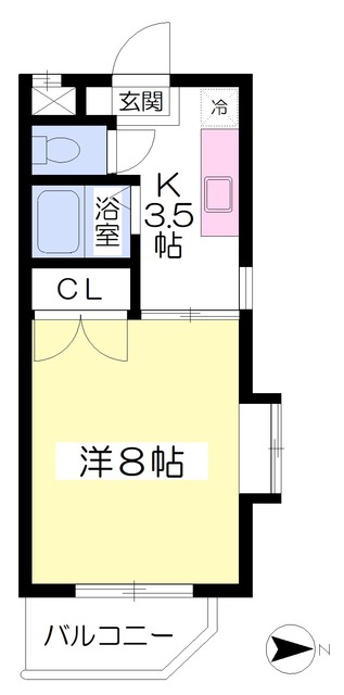 松山市山越町のマンションの間取り