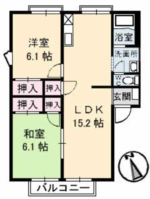 フレグランス太田　Ｂ棟の間取り