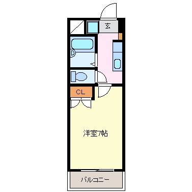 【伊勢市小俣町明野のマンションの間取り】