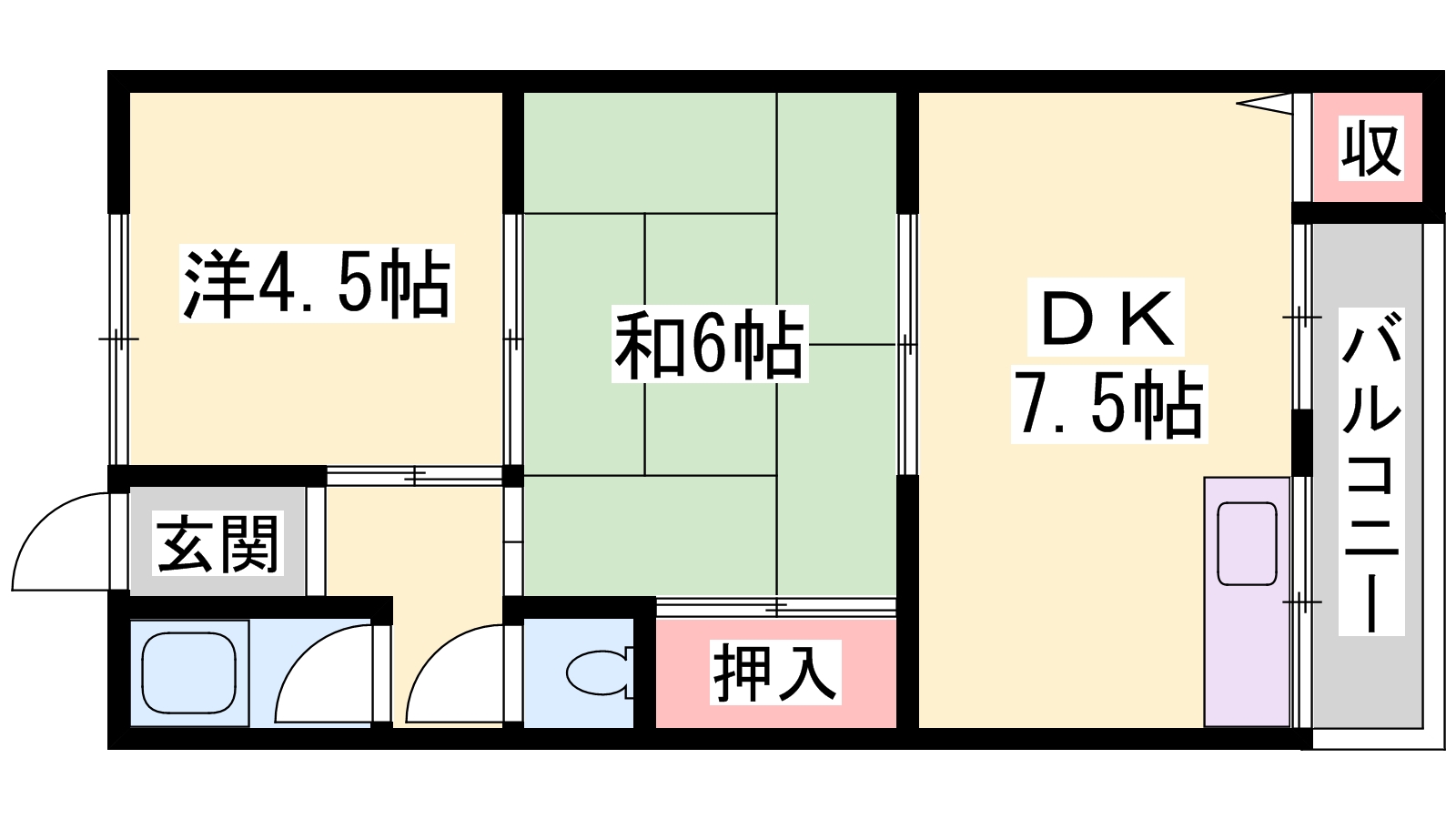 パールハイツ尾上の間取り