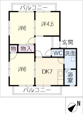 【コーポ駅部田の間取り】