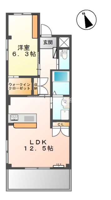 【浜松市中央区領家のマンションの間取り】