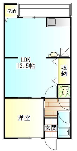 加古川市尾上町養田のアパートの間取り