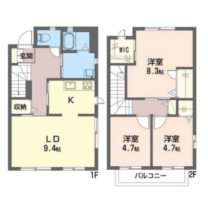 廿日市市佐方のアパートの間取り