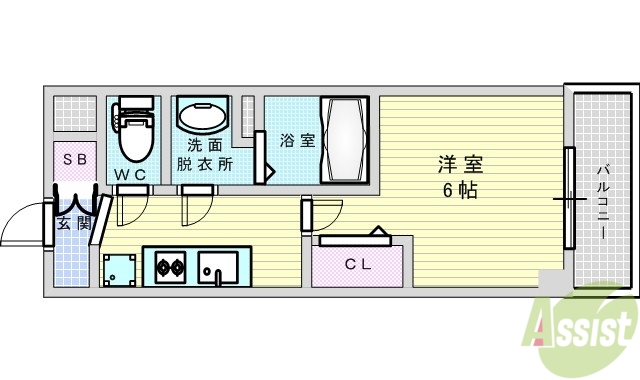 プレサンス新大阪ストリームの間取り