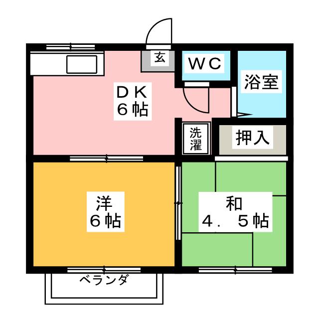 清竜ハイツの間取り