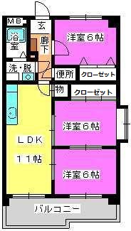 センチュリー中央の間取り