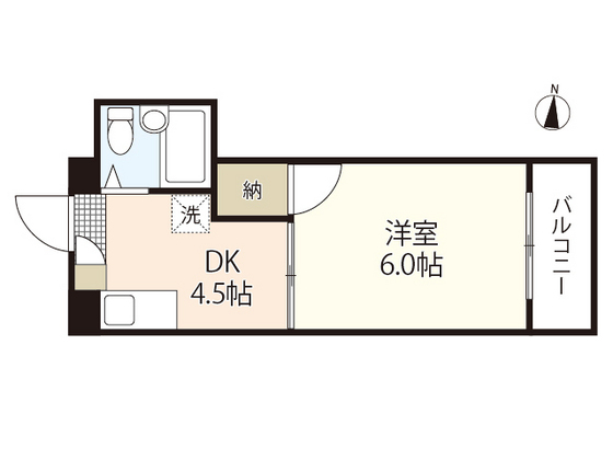 広島市中区加古町のマンションの間取り