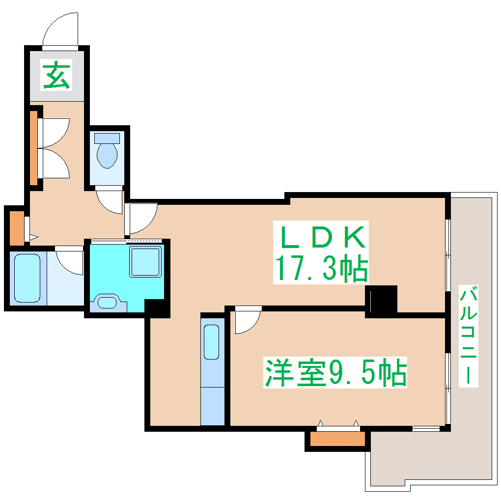 【ツインタワー広瀬川・春圃の間取り】