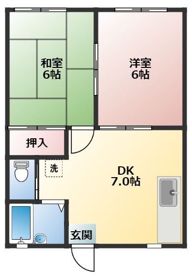 栗原ハイツの間取り