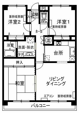 ザ・ウイングス　［７Ｆ～８Ｆ］７０２の間取り