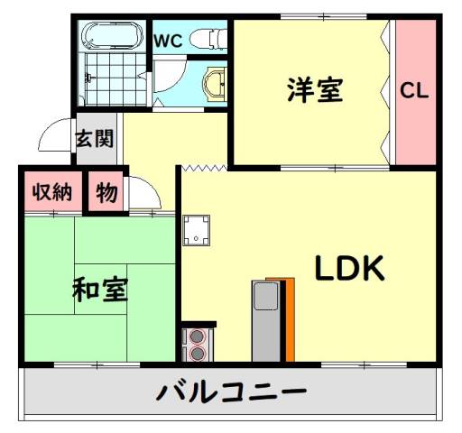 羽衣団地B棟リノベーションの間取り