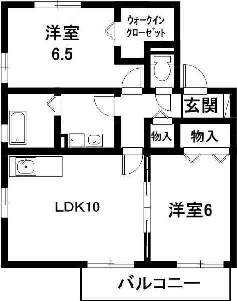 瀬戸市柳ケ坪町のアパートの間取り