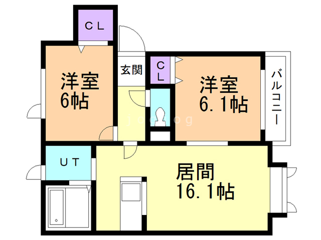 札幌市厚別区厚別東一条のアパートの間取り