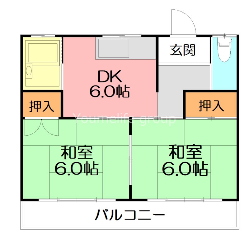 小川アパートの間取り