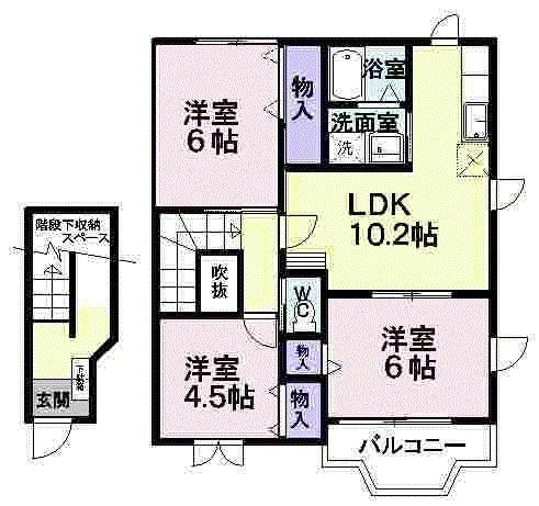 セレーノＭ’ｓ＆Ｙ　Ａの間取り