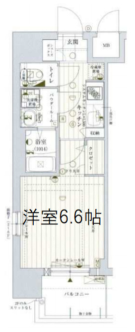 大阪市西区新町のマンションの間取り