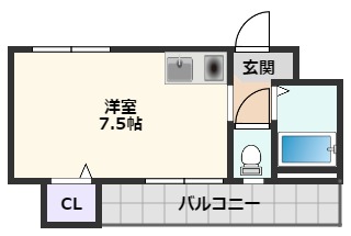 【吹田市岸部南のマンションの間取り】