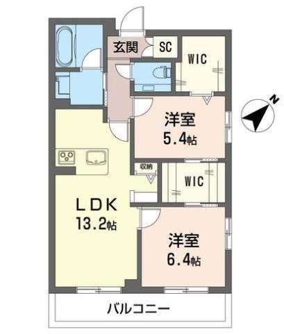 さいたま市緑区美園のマンションの間取り