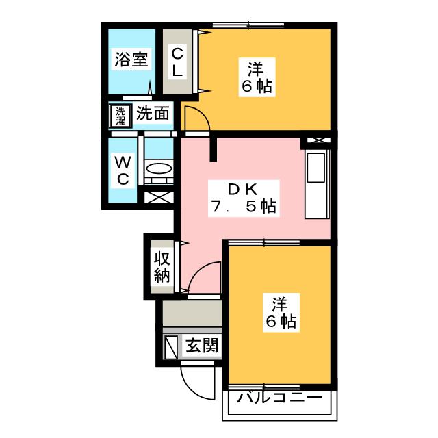 ウォーターフィールド　Ｅの間取り