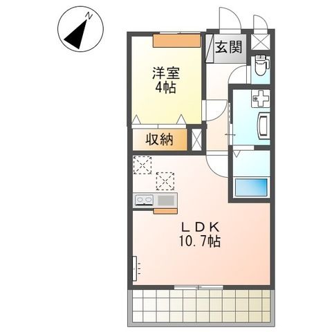 姫路市大津区北天満町のアパートの間取り