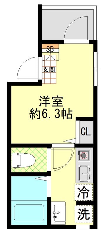 川崎市幸区戸手本町のアパートの間取り