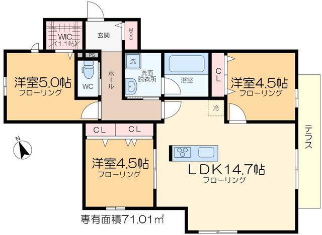 ソアヴィータ北千住の間取り