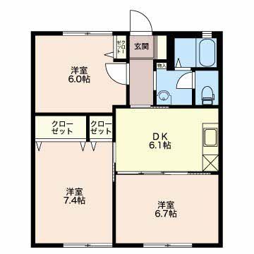 志摩市阿児町鵜方のアパートの間取り