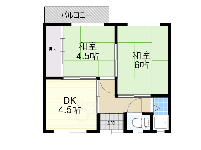 豊中市浜のアパートの間取り